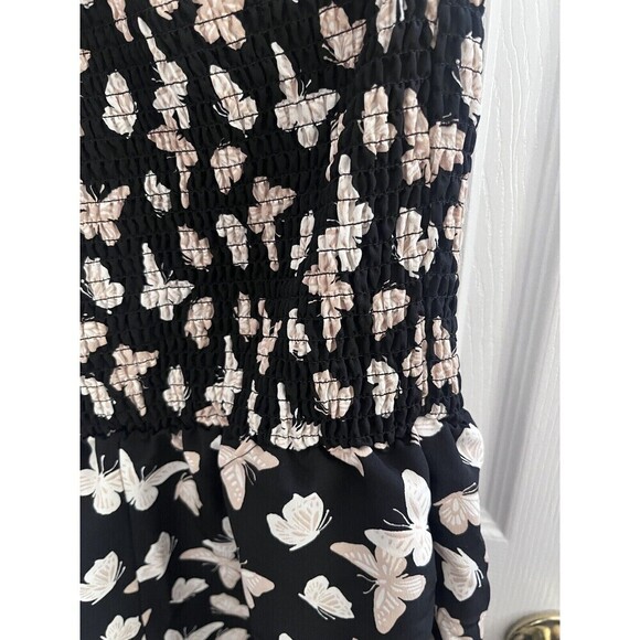 Lily rose juniors small Romper Butterfly Black Shorts Halter - Picture 5 of 7